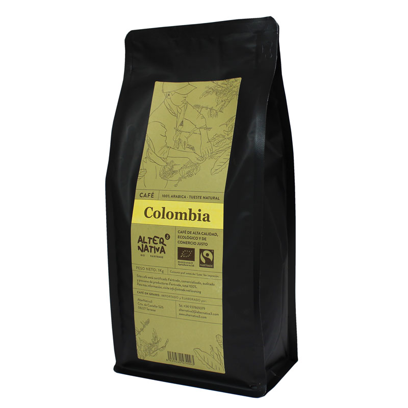 Cafè Colòmbia Aràbica gra BIO-FT. 1kg