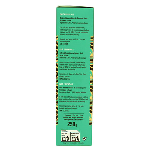 Essenziale organic and fair trade ground coffee
