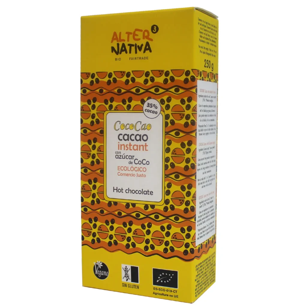 Cacao Instantani amb sucre de coco BIO. 250g