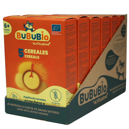 Pack ahorro 6 papillas 5 cereales ecológica y sin gluten