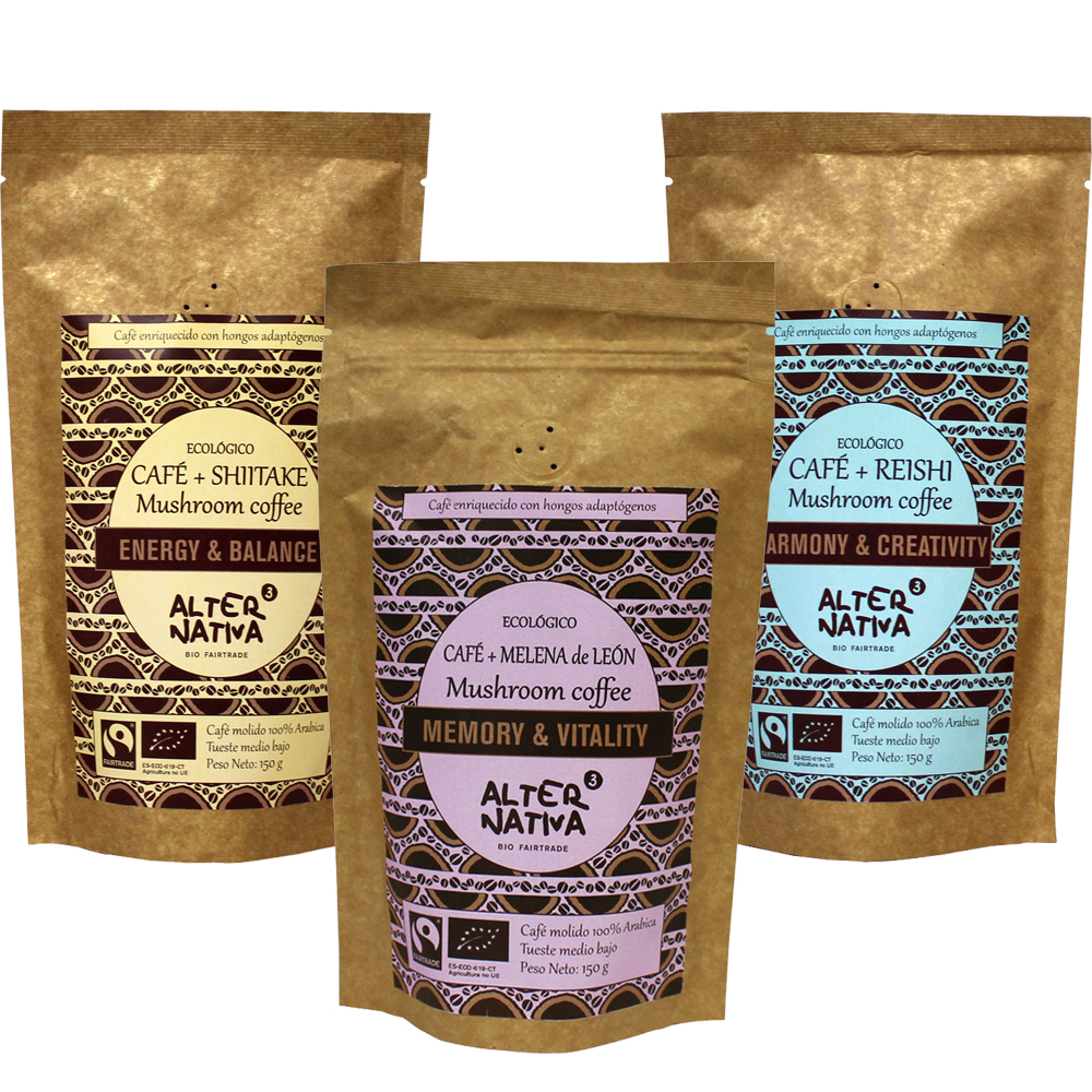 Pack café con hongos adaptógenos