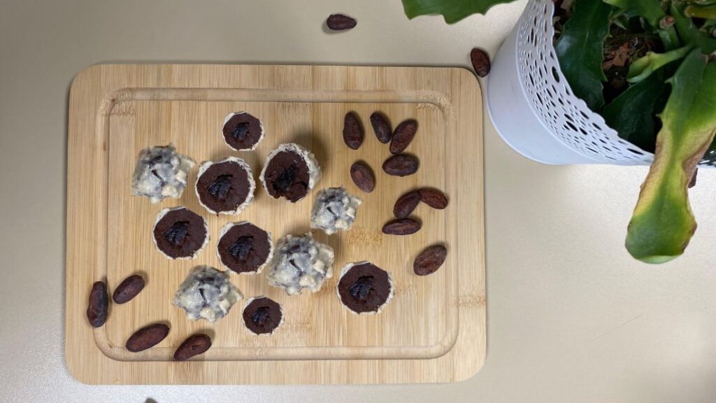 Receta: Bombones choco blanco y almendra