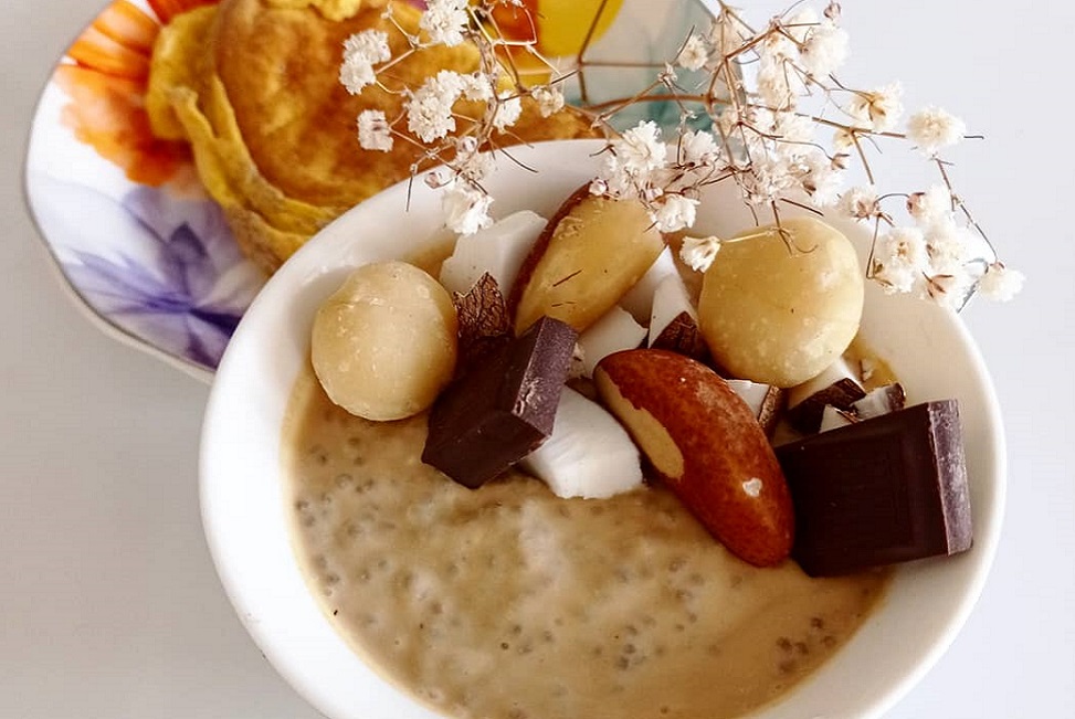 pudding de chía amb cafè